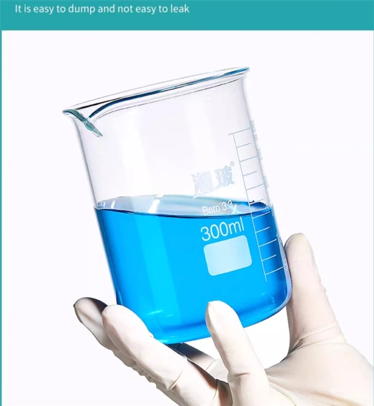 Laboratory Borosilicate Glassware Beaker With Spout Low Form Glass
